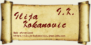 Ilija Kokanović vizit kartica